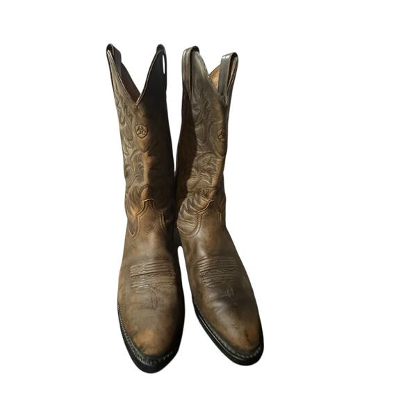 Ariat Heritage Western Boots Size 10 EE Distressed Brown Rodeo Country Cowboy - Picture 3 of 8